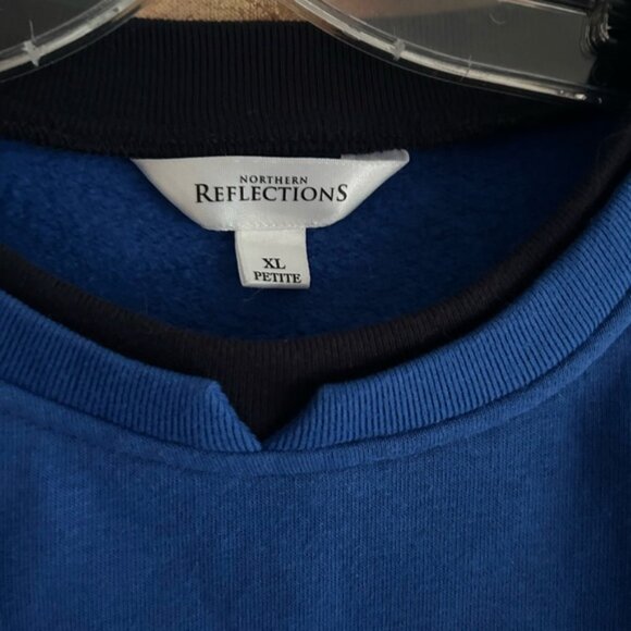 Northern Reflections Blue Floral Embroidered Crewneck Sweater XLP - Picture 3 of 12
